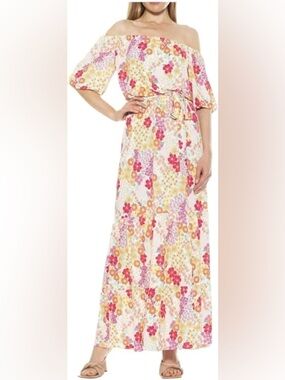 Alexia Admor Harlow Off-Shoulder Floral Maxi Dress